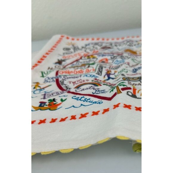 Catstudio Left my Heart in San Francisco California Tea Kitchen Towel Colorful G - Picture 5 of 11